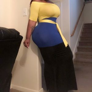 Tricolor bodycon dress